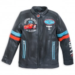 Disney Lightning Mcqueen Faux Leather Jacket For Boys