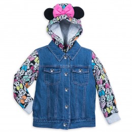 Disney Minnie Mouse Denim Hooded Coats For Girls